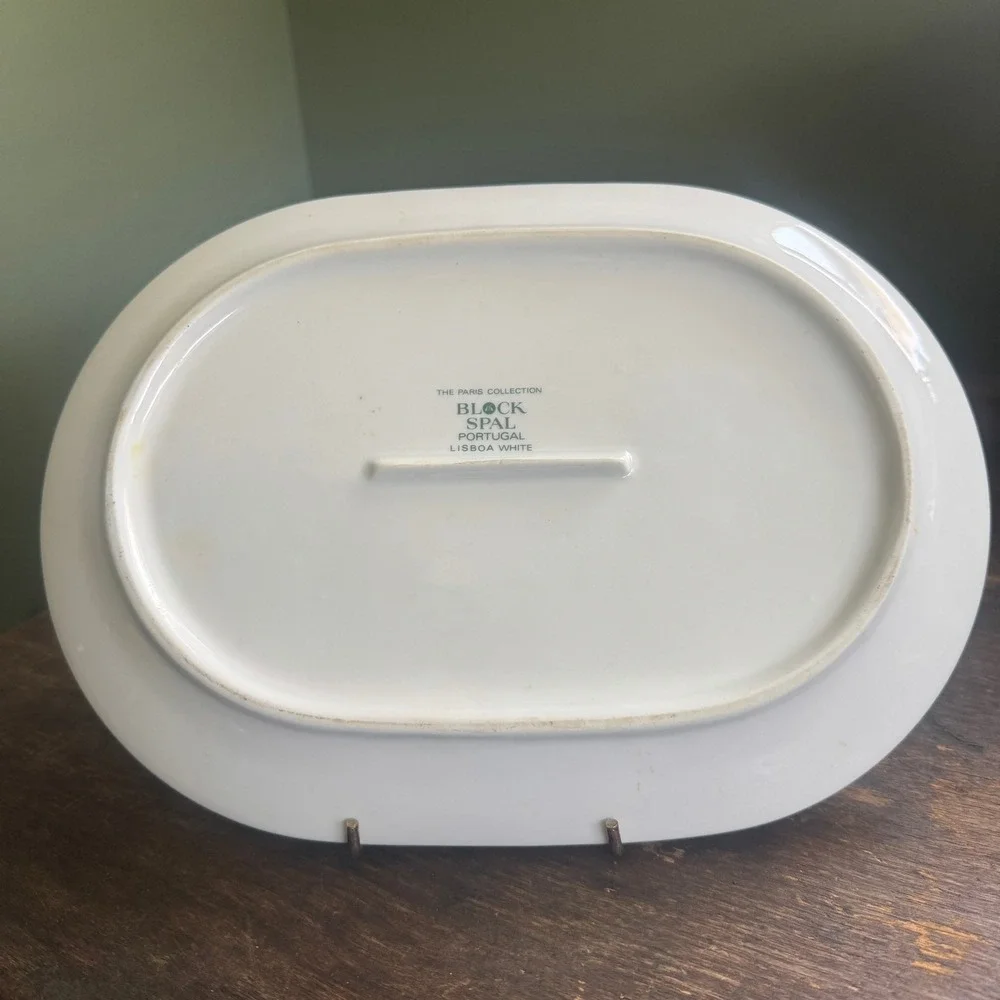 Block Spal Portugal Lisboa White Oval Serving Platter The Paris Collection
